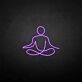 Meditierende Person LED-Neonschild Yoga Studio Wohnzimmer