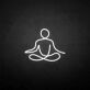 Meditierende Person LED-Neonschild Yoga Studio Wohnzimmer