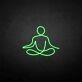 Meditierende Person LED-Neonschild Yoga Studio Wohnzimmer