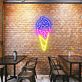 Double Scoop Ice Cream Fun Neon Display for Ice Cream Stands