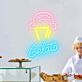 Customize Gelato & Cone Playful Neon for Ice Cream Parlors