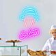 Customize Gelato & Cone Playful Neon for Ice Cream Parlors