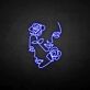 Gesicht mit Rosen LED-Neonschild Wohnzimmer Studio