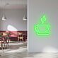 Kaffeetasse mit Untertasse LED Neonschild für Café Restaurant