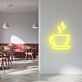 Kaffeetasse mit Untertasse LED Neonschild für Café Restaurant