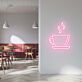 Kaffeetasse mit Untertasse LED Neonschild für Café Restaurant