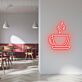 Kaffeetasse mit Untertasse LED Neonschild für Café Restaurant