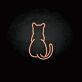 Katze Silhouette LED-Neonschild Wohnzimmer Schlafzimmer