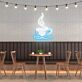 Kaffeetasse mit Dampf LED Neonschild für Café oder Küche