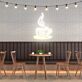 Kaffeetasse mit Dampf LED Neonschild für Café oder Küche