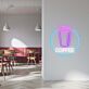Kaffeebecher LED Neonschild für Café und Restaurant