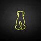 Hundesilhouette von hinten LED-Neonschild Wohnzimmer