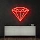 Diamant Symbol LED-Neonschild Wohnzimmer Schlafzimmer