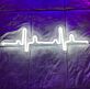 Herzschlaglinie LED-Neonschild für Wohnzimmer und Praxis