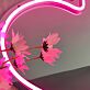 Herzform mit fließendem Design LED-Neonschild Schlafzimmer Wohnzimmer