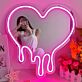 Herzform mit fließendem Design LED-Neonschild Schlafzimmer Wohnzimmer