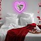 Herzform LED-Neonschild Schlafzimmer Hochzeit