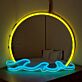 Sonne und Meereswellen LED-Neonschild Wohnzimmer Schlafzimmer