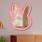 Hasenkopf mit Schleife LED-Neonschild Kinderzimmer Wohnzimmer