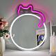 LED-Neonschild mit Katzenspiegel