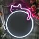 schlafende Katze auf Kreis LED-Neonschild Wohnzimmer Schlafzimmer