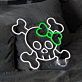 Totenkopf mit Schleife LED-Neonschild Wohnzimmer Bar