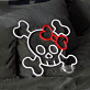 Totenkopf mit Schleife LED-Neonschild Wohnzimmer Bar