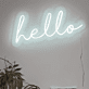 Hello LED Neon Schriftzug als moderne Wanddekoration