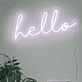 Hello LED Neon Schriftzug als moderne Wanddekoration