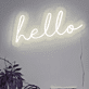 Hello LED Neon Schriftzug als moderne Wanddekoration