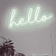 Hello LED Neon Schriftzug als moderne Wanddekoration