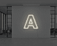 Buchstabe A LED Neonschild für Büro und Wohnzimmer