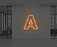 Buchstabe A LED Neonschild für Büro und Wohnzimmer