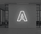 Buchstabe A LED Neonschild für Büro und Wohnzimmer