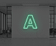 Buchstabe A LED Neonschild für Büro und Wohnzimmer