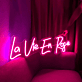 La Vie En Rose LED-Neonschild für Wohnzimmer oder Schlafzimmer