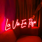 La Vie En Rose LED-Neonschild für Wohnzimmer oder Schlafzimmer