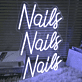 Nails Nails Nails LED-Neonschild für Nagelstudio Schönheitssalon