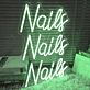 Nails Nails Nails LED-Neonschild für Nagelstudio Schönheitssalon