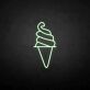 Eiswaffel mit Softeis LED-Neonschild für Eiscafé