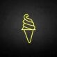 Eiswaffel mit Softeis LED-Neonschild für Eiscafé