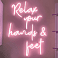 Relax your hands & feet LED-Neonschild für Spa Wellness