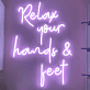 Relax your hands & feet LED-Neonschild für Spa Wellness