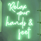Relax your hands & feet LED-Neonschild für Spa Wellness