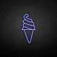 Eiswaffel mit Softeis LED-Neonschild für Eiscafé