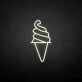Eiswaffel mit Softeis LED-Neonschild für Eiscafé