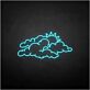 Wolken mit Sonne LED-Neonschild Wohnzimmer Kinderzimmer