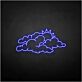 Wolken mit Sonne LED-Neonschild Wohnzimmer Kinderzimmer