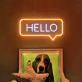 HELLO LED-Neonschild für Wohnzimmer Flur