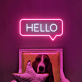 HELLO LED-Neonschild für Wohnzimmer Flur